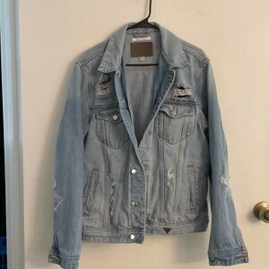 Guess Distressed Light Blue Jean Jacket
